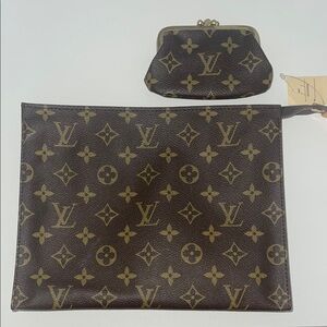 Louis Vuitton Monogram Pouch and Coin Purse